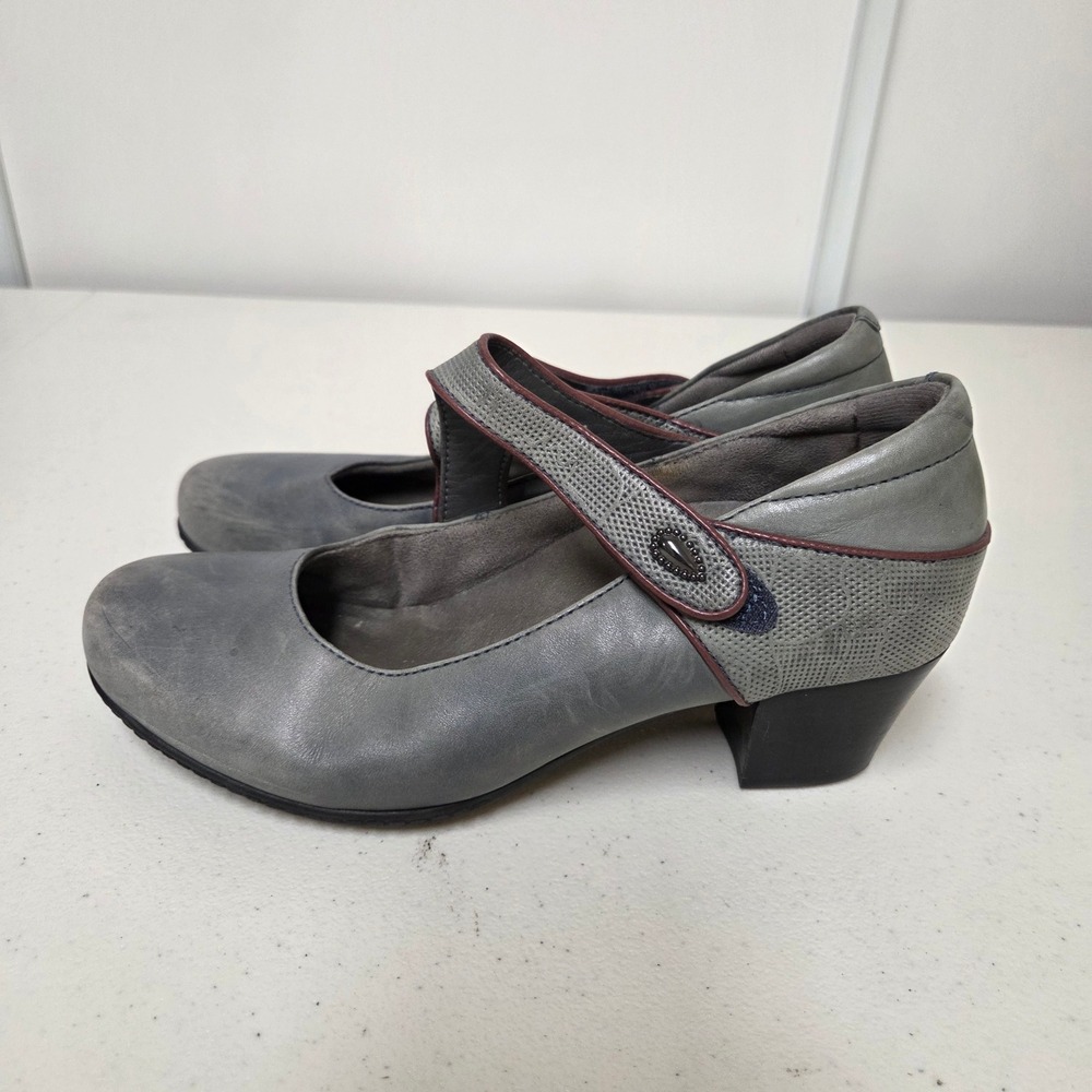 Earth Calgary Monterey Admiral Blue Multi Leather Mary Jane Heels Mens 8M